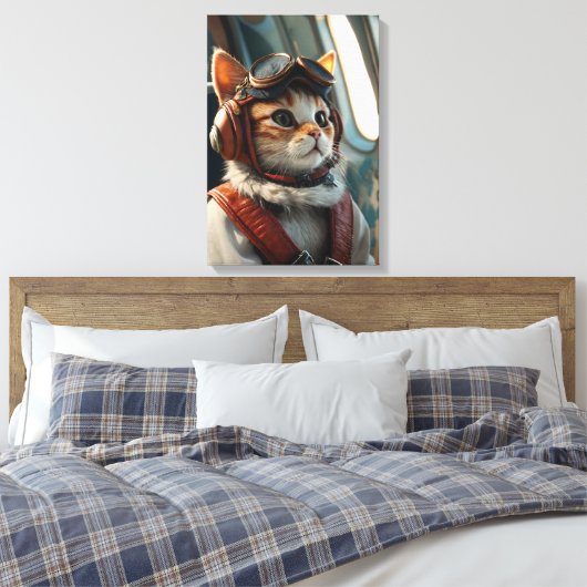 kattendoek afbeelding canvas afdruk (Insitu (Slaapkamer))