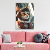 kattendoek afbeelding canvas afdruk (Insitu (Woonkamer))