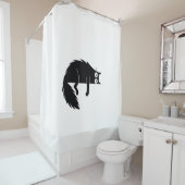 Kattendouche gordijn cadeau voor kattenliefhebbers (In situ)