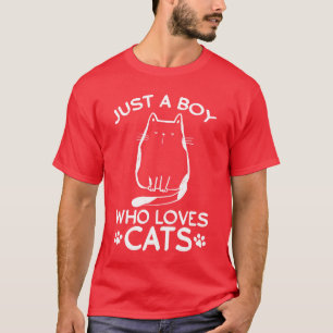 Katteneigenaar is gewoon een jongen die dol is op t-shirt