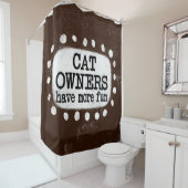 Katteneigenaren hebben meer plezier douchegordijn (In situ)