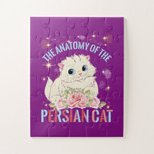 kattenesthesie, de anatomie van het Perzische katj Legpuzzel (Verticaal)