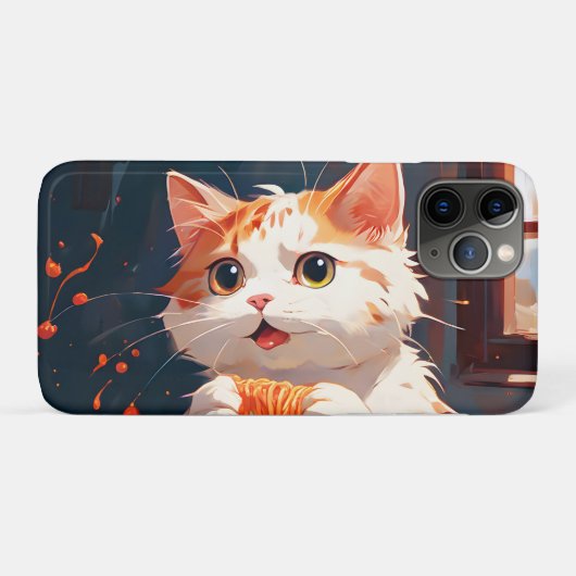 Kattenetende spaghetti Case-Mate iPhone case (Achterkant (horizontaal))