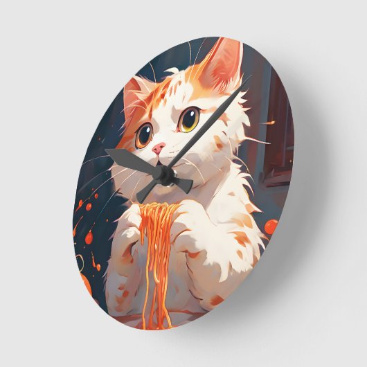 Kattenetende spaghetti ronde klok (Hoek)