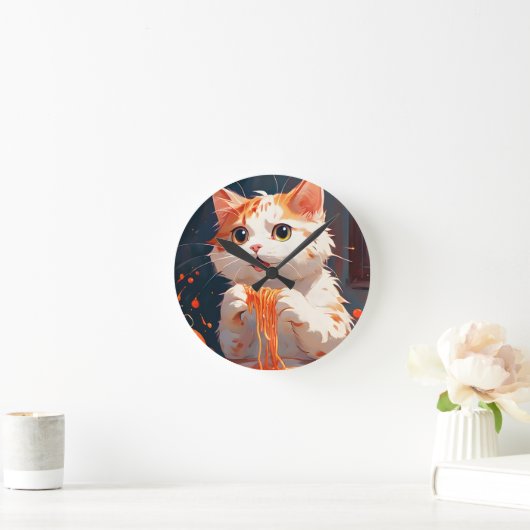 Kattenetende spaghetti ronde klok (Huis)