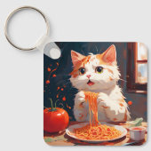Kattenetende spaghetti sleutelhanger (Voorkant)