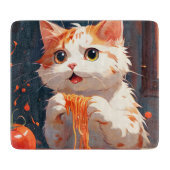 Kattenetende spaghetti snijplank (Voorkant)