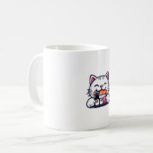 Kattenetende sushi koffiemok (Voorkant links)