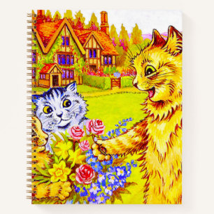 Kattenfamilie in de tuin notitieboek