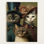 Kattenfamilie in Fancy kleding Planner (Voorkant)