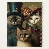 Kattenfamilie in Fancy kleding Planner (Achterkant)