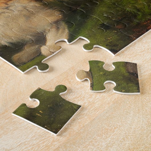 Kattenfamilie spelen | Julius Adam de Jongere Legpuzzel (Zijkant)