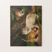Kattenfamilie spelen | Julius Adam de Jongere Legpuzzel (Verticaal)