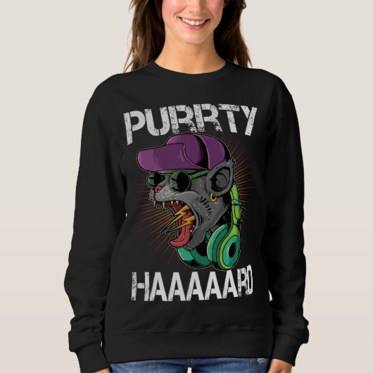 Kattenfeest DJ Purrty Hard Kat Trui (Voorkant)
