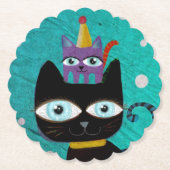 Kattenfeest Kartonnen Onderzetters (Voorkant)