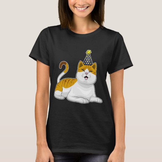 Kattenfeest Partymuts T-shirt (Voorkant)