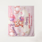 Kattenfeestapijtje verjaardag wandkleed (Voorkant)