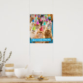 Kattenfeestje Poster (Keuken)