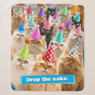 Kattenfeestje Sherpa Deken