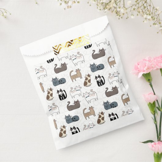 Kattenfeestzakken, Kitten Katten Bedankzakje (Gezegeld)