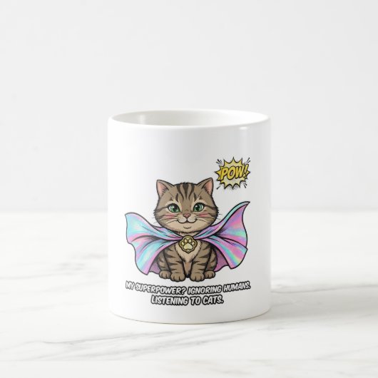 Kattenfluisteraar Grappige Mok – Tabby Superhelden (Center)