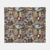 Kattenfoto Collage Fleece Deken (Voorkant (Horizontaal))