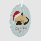 Kattenfoto Gerichte Kerstkat Ornament (voorkant)