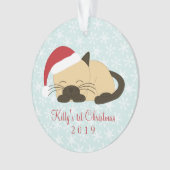 Kattenfoto Gerichte Kerstkat Ornament (voorkant)