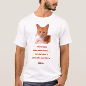 Kattenfoto, Ginger, Grappige tekst,  ,Gift T-shirt (Voorkant)