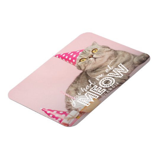 Kattenfoto | Je had me bij Meow Magneet (Linkerzijde)