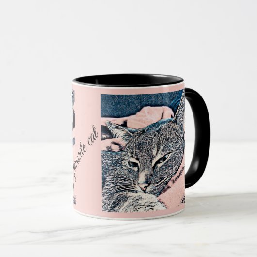 Kattenfoto, kat, huisdieren, grappige kat mok (Voorkant rechts)