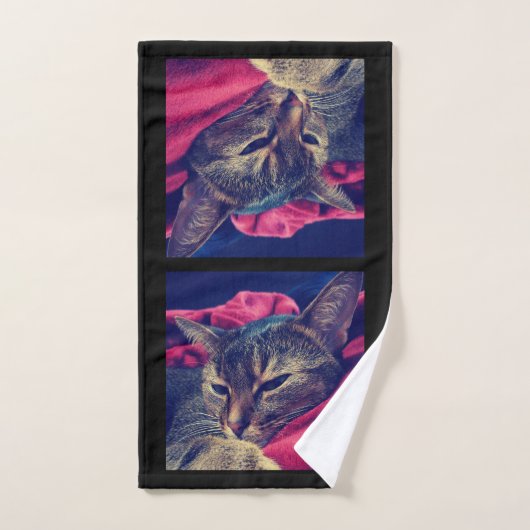 Kattenfoto, kat, huisdieren, grappige kat, pastela bad handdoek (Handdoek)