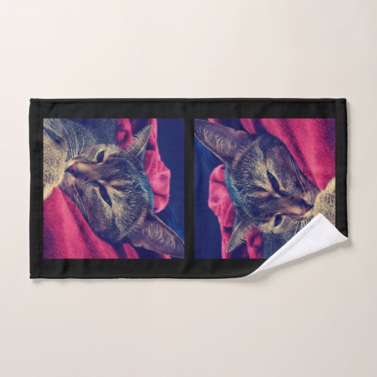 Kattenfoto, kat, huisdieren, grappige kat, pastela bad handdoek (Handdoek)