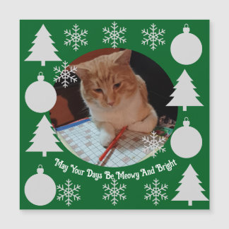 Kattenfoto Kerst Magnetische Kaart