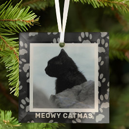 Kattenfoto Meowy Catmas Pet Glass Ornament