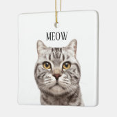 Kattenfoto Miauw Kerst Ornament (Links)