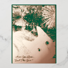 Kattenfoto Tekst Kerstmisgevouwen Folie Wenskaart Folie Feestdagen Briefkaart