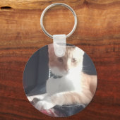 Kattenfoto, vervangbaar, Grappig Sleutelhanger (Achterkant)