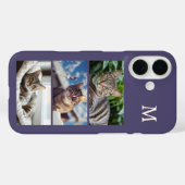 Kattenfotogalerij Pet Lover Violet Monogrammed Case-Mate iPhone Case (Achterkant (horizontaal))