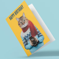 Kattenfotograaf in  trui 
