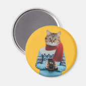 Kattenfotograaf in  trui Quirky Magneet (Voorkant / Achterkant)