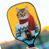 Kattenfotograaf in  trui Quirky Pickleball Paddle