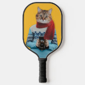 Kattenfotograaf in  trui Quirky Pickleball Paddle (Voorkant)