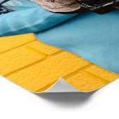 Kattenfotograaf in  trui Quirky Poster (Hoek)