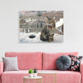 Kattenfotografie Single Canvas Afdruk (Insitu (Woonkamer))