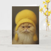Kattengalerij Kattenwenskaart Kaart (Gele Bloem)