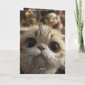 Kattengeef Kerstkaart Kaart (Achterkant)