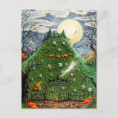 KATTENGEESTEN OP NEGEN LEVENS BEGRAAFPLAATS, GRIEZ FEESTDAGENKAART (Voorkant)