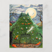 KATTENGEESTEN OP NEGEN LEVENS BEGRAAFPLAATS, GRIEZ FEESTDAGENKAART (Voorkant)