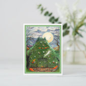 KATTENGEESTEN OP NEGEN LEVENS BEGRAAFPLAATS, GRIEZ FEESTDAGENKAART (Staand voorkant)